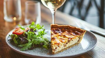Savory Quiche and Salad A Perfect Lunchtime Delight photo