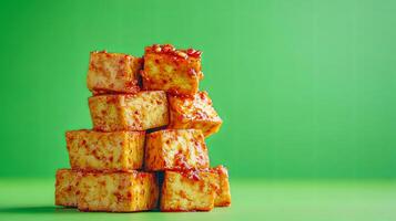 Crispy and Flavorful Baked Tofu Cubes - A Delicious and Healthy Dish photo