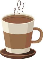 Steaming Coffee Cup Illustration for Cafe Menus and Branding vector