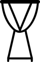 Minimalist Djembe Drum for Music and Design Projects vector