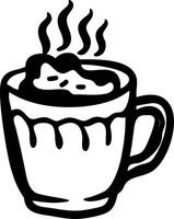Steaming Coffee Mug Design for Cafe Logos and Menus vector