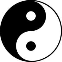 Yin Yang Symbol for Balance and Harmony in Design Projects vector
