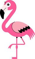 Pink Flamingo Illustration for Design and Crafts Projects vector