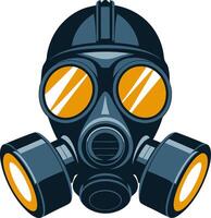 Gas Mask Illustration for Safety Concept Art and Graphic Design Projects vector