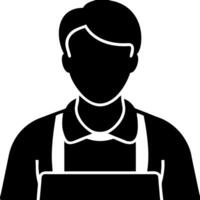 Silhouette of Person in Apron Ideal for Business and Marketing Uses vector