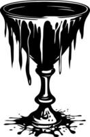 Gothic Dripping Chalice Art for Tattoo and Design Projects vector