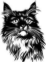 Intricate Cat Silhouette Art for Design and Printing Projects vector