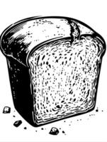 Rustic Loaf of Sliced Bread Illustration for Baking Projects and Graphic Design vector