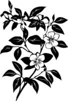 Elegant Floral Silhouette Illustration for Art and Design Projects vector