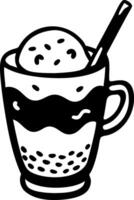 Illustration of Bubble Tea Cup with Ice Cream for Beverage Design Projects vector