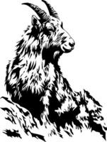 Majestic Mountain Goat Illustration for Wildlife Art and Design vector