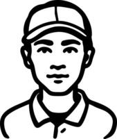 Illustration of Person with Cap and Polo Shirt for Digital Projects and Designs vector
