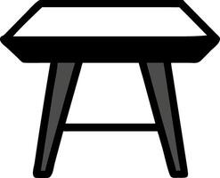 Simple Modern Black Table Illustration for Furniture Design and Decor Projects vector