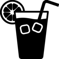 Refreshing Lemonade with Ice Cubes and Straw Illustration for Design Projects vector