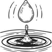 Water Drop Splash Illustration for Art and Design Concepts vector