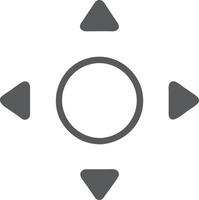 Directional Arrow Control Button for User Interfaces and Mobile Applications vector