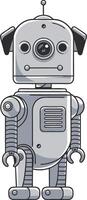Retro Futuristic Robot Character Design for Tech Illustrations and Creative Projects vector