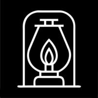 Vintage Lantern Outline Symbol for Retro Design and Craft Projects vector