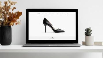 The website design for a high heel shoe store photo
