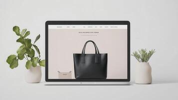 The website design for a handbag store photo