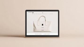 The website design for a bag store photo