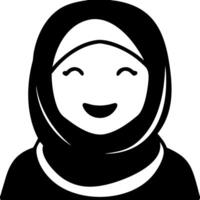 Smiling Woman in Hijab for Diverse Use in Design vector