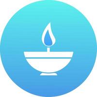 Blue Gradient Candle Flame for Meditation and Relaxation Design vector