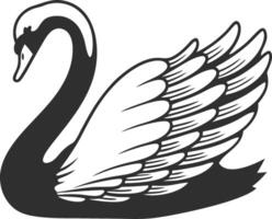 Elegant Swan Illustration for Artistic Designs and Craft Projects vector