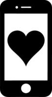 Mobile Heart for Love App Design and Online Communication vector