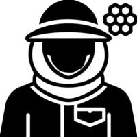 Beekeeper with Protective Suit and Honeycomb Illustration for Bee Farming vector