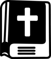 Bible with Cross Symbol for Religious Themes and Design Projects vector