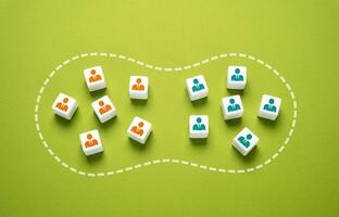 Merging two teams. Add up the effort. Business cooperation and cooperation. Exchange of experience and intelligence. photo