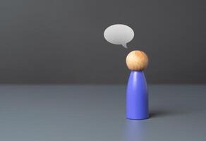 A man expresses his thought. Conversations and chatting. Criticism. Communication and exchange of thoughts. To declaim the speech. Share your vision and emotions. photo