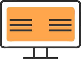 Illustration of Minimalist Computer Screen with Text Interface Design vector
