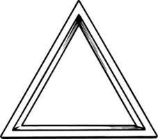 Geometric Triangle Line Art Design for Decoration and Branding vector