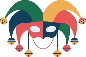 Colorful Jester Hat Graphic Design for Carnival Party Decor and Festival Crafts vector