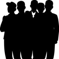 Silhouette of Business Team Group Unity Concept Illustration vector
