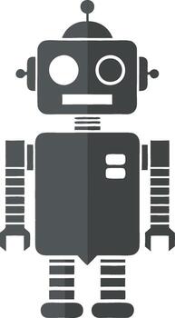 Retro Robot Illustration for Design and Educational Use vector