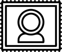 Minimalist Stamp Person Profile for Design and Branding vector