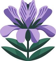 Purple Abstract Flower Art for Design and Decoration Projects vector