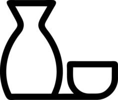 Simple Black Line Art Pottery Set Illustration for Design Projects vector