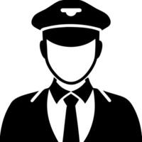 Pilot Uniform Silhouette for Aviation Themes and Design Projects vector