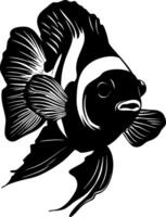 Elegant Black Goldfish Design for Artistic Projects and Tattoos vector