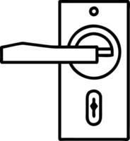 Illustration of Modern Door Handle with Keyhole for Home Design and Decoration vector