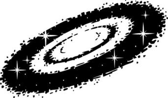 Cosmic Galaxy Art Suitable for Tattoos and Design Projects vector