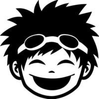 Cartoon Boy with Goggles Smiling Face Illustration for Fun Designs vector
