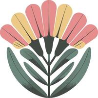 Colorful Geometric Flower Abstract Art for Decoration and Design Projects vector