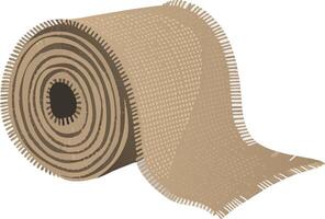 Burlap Fabric Roll Illustration for Crafts and Decoration Projects vector