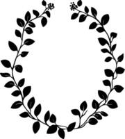 Elegant Laurel Wreath Silhouette for Decorative Design and Craft Projects vector