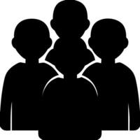 Silhouette Group of People for Community and Teamwork Concepts vector